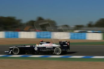 World © Octane Photographic Ltd. Formula 1 Winter Test Jerez – Day 1 – Tuesday 5th February 2013. Williams FW34 – Pastor Maldonado. Digital Digital Ref: 0571lw1d8162