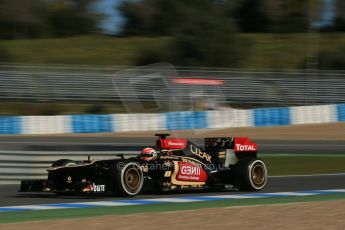 World © Octane Photographic Ltd. Formula 1 Winter Test Jerez – Day 1 – Tuesday 5th February 2013. Lotus E31 - Romain Grosjean. Digital Ref: 0571lw1d8166