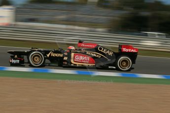 World © Octane Photographic Ltd. Formula 1 Winter Test Jerez – Day 1 – Tuesday 5th February 2013. Lotus E31 - Romain Grosjean. Digital Ref: 0571lw1d8171