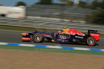 World © Octane Photographic Ltd. Formula 1 Winter Test Jerez – Day 1 – Tuesday 5th February 2013. Infiniti Red Bull Racing RB9. Mark Webber. Digital Ref: 0571lw1d8399