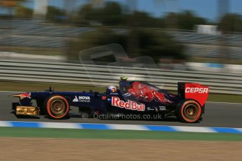 World © Octane Photographic Ltd. Formula 1 Winter Test Jerez – Day 1 – Tuesday 5th February 2013. Toro Rosso STR8, Daniel Ricciardo. Digital Ref: 0571lw1d8414