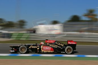 World © Octane Photographic Ltd. Formula 1 Winter Test Jerez – Day 1 – Tuesday 5th February 2013. Lotus E31 - Romain Grosjean. Digital Ref: 0571lw1d8443