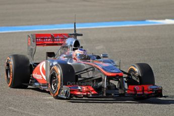 World © Octane Photographic Ltd. Formula 1 Winter testing, Jerez, 7th February 2013. Vodafone McLaren Mercedes MP4/28, Jenson Button. Digital Ref: 0573cb7d2413