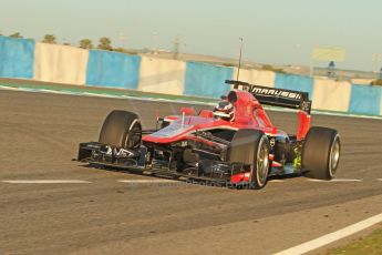 World © Octane Photographic Ltd. Formula 1 Winter testing, Jerez, 7th February 2013. Marussia MR02, Max Chilton. Digital Ref: 0573cb7d7138