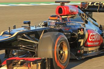 World © Octane Photographic Ltd. Formula 1 Winter testing, Jerez, 7th February 2013. Lotus E31, Kimi Raikkonen. Digital Ref: 0573cb7d7157