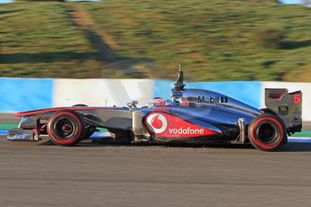 World © Octane Photographic Ltd. Formula 1 Winter testing, Jerez, 7th February 2013. Vodafone McLaren Mercedes MP4/28, Jenson Button. Digital Ref: 0573cb7d7161