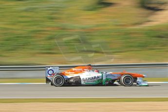 World © Octane Photographic Ltd. Formula 1 Winter testing, Jerez, 7th February 2013, morning sessions. Sahara Force India VJM06 – Paul di Resta. Digital Ref: 0573cb7d7296