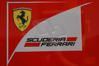 World © Octane Photographic Ltd. Formula 1 Winter testing, Jerez, 7th February 2013. Scuderia Ferrari logo. Digital Ref: 0573cb7d7331