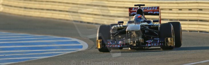 World © Octane Photographic Ltd. Formula 1 Winter testing, Jerez, 7th February 2013. Toro Rosso STR8, Jean-Eric Vergne. Digital Ref: 0573lw1d8904