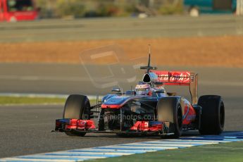 World © Octane Photographic Ltd. Formula 1 Winter testing, Jerez, 7th February 2013. Vodafone McLaren Mercedes MP4/28, Jenson Button. Digital Ref: 0573lw1d8934