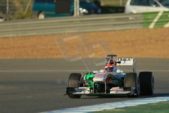 World © Octane Photographic Ltd. Formula 1 Winter testing, Jerez, 7th February 2013, morning sessions. Sahara Force India VJM06 – Paul di Resta. Digital Ref: 0573lw1d8969