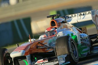 World © Octane Photographic Ltd. Formula 1 Winter testing, Jerez, 7th February 2013, morning sessions. Sahara Force India VJM06 – Paul di Resta. Digital Ref: 0573lw1d8974