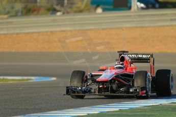 World © Octane Photographic Ltd. Formula 1 Winter testing, Jerez, 7th February 2013. Marussia MR02, Max Chilton. Digital Ref: 0573lw1d8982