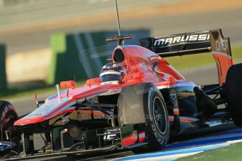 World © Octane Photographic Ltd. Formula 1 Winter testing, Jerez, 7th February 2013. Marussia MR02, Max Chilton. Digital Ref: 0573lw1d9036