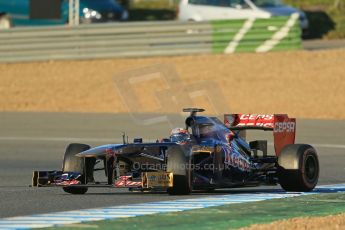 World © Octane Photographic Ltd. Formula 1 Winter testing, Jerez, 7th February 2013. Toro Rosso STR8, Jean-Eric Vergne getting a little bit sideways. Digital Ref: 0573lw1d9046