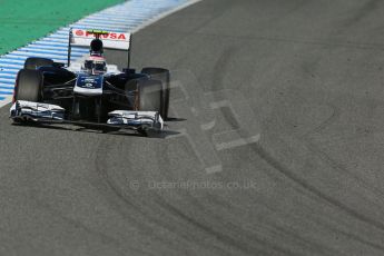 World © Octane Photographic Ltd. Formula 1 Winter testing, Jerez, 7th February 2013. Williams FW34, Valterri Bottas. Digital Ref: 0573lw1d9256