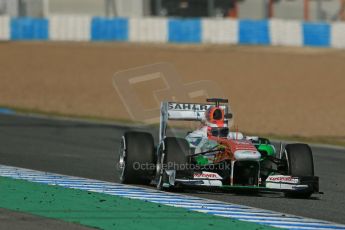 World © Octane Photographic Ltd. Formula 1 Winter testing, Jerez, 7th February 2013, morning sessions. Sahara Force India VJM06 – Paul di Resta. Digital Ref: 0573lw1d9578