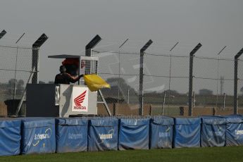 World © Octane Photographic Ltd. MSV F3 Cup, Donington Park, Qualifying 28th September 2013. Yellow Flag. Digital Ref :  0832lw1d9130