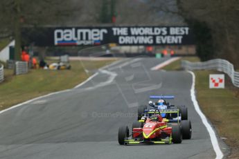 World © Octane Photographic Ltd. F3 Cup – Oulton Park - Race 1, Monday 1st April 2013. Tristan Cliffe – Omicron Motorsport - Dallara F307 and Robbie Watts – Raw Power Motorsport - Dallara F306. Digital Ref