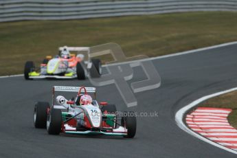 World © Octane Photographic Ltd. F3 Cup – Oulton Park, Monday 1st April 2013 – Race 2. Alice Powell – Mark Bailey Racing - Dallara F305 and Alex Craven – Lanan Racing - Dallara. Digital Ref : 0626lw1d0111
