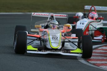 World © Octane Photographic Ltd. F3 Cup – Oulton Park, Monday 1st April 2013 – Race 2. Alex Craven – Lanan Racing - Dallara and Alice Powell – Mark Bailey Racing - Dallara F305. Digital Ref : 0626lw1d0269