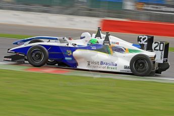 World © Octane Photographic Ltd. BRDC Formula 4 (F4) Championship, Silverstone, April 27th 2013. MSV F4-013, HHC Motorsport, Gustavo Lima and Motionsport, Ross Gunn. Digital Ref : 0642cb7d9334