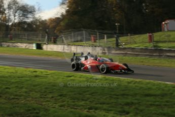 World © Octane Photographic Ltd. Brands Hatch, Qualifying, Sunday 24th November 2013. BRDC Formula 4 Winter Series, MSV F4-13, Frederick Johansen – Chris Dittmann Racing (CDR) and Kieran Vernon - Hillspeed. Digital Ref : 0866lw1d7377