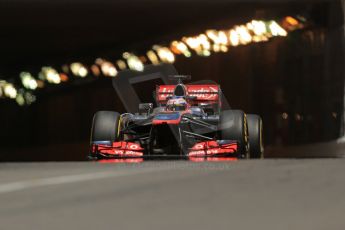 World © 2013 Octane Photographic Ltd. F1 Monaco GP, Monte Carlo - Thursday 23rd May 2013 - Practice 2. Vodafone McLaren Mercedes MP4/28 - Jenson Button. Digital Ref : 0694lw1d7678