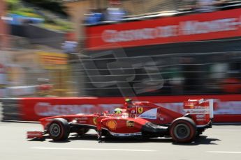 World © 2013 Octane Photographic Ltd. F1 Monaco GP, Monte Carlo -Thursday 23rd May 2013 - Practice 2. Scuderia Ferrari F138 - Felipe Massa. Digital Ref : 0694lw1d8026