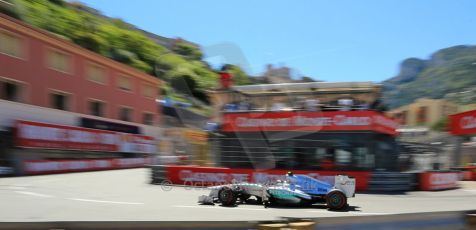World © 2013 Octane Photographic Ltd. F1 Monaco GP, Monte Carlo -Thursday 23rd May 2013 - Practice 2. Mercedes AMG Petronas F1 W04 – Lewis Hamilton. Digital Ref : 0694lw1d8047