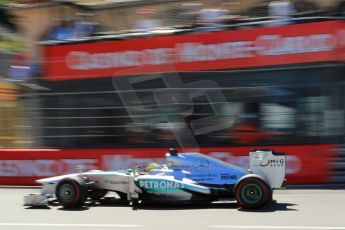 World © 2013 Octane Photographic Ltd. F1 Monaco GP, Monte Carlo -Thursday 23rd May 2013 - Practice 2. Mercedes AMG Petronas F1 W04 - Nico Rosberg. Digital Ref : 0694lw1d8066