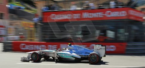 World © 2013 Octane Photographic Ltd. F1 Monaco GP, Monte Carlo -Thursday 23rd May 2013 - Practice 2. Mercedes AMG Petronas F1 W04 – Lewis Hamilton. Digital Ref : 0694lw1d8104