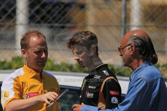 World © Octane Photographic Ltd. Monaco Formula One, Wednesday 22nd May 2013, Monte Carlo. Lotus F1 team's Romain Grosjean on his track walk. Digital Ref : 0691lw1d6699