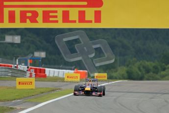 World © Octane Photographic Ltd. F1 German GP - Nurburgring. Friday 5th July 2013 - Practice One. Infiniti Red Bull Racing RB9 - Mark Webber. Digital Ref : 0739lw1d3230