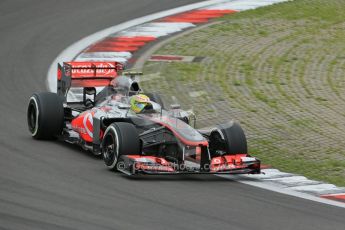 World © Octane Photographic Ltd. F1 German GP - Nurburgring. Friday 5th July 2013 - Practice One. Vodafone McLaren Mercedes MP4/28 - Sergio Perez . Digital Ref : 0739lw1d3498