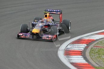 World © Octane Photographic Ltd. F1 German GP - Nurburgring. Friday 5th July 2013 - Practice One. Infiniti Red Bull Racing RB9 - Mark Webber. Digital Ref : 0739lw1d3524