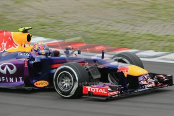 World © Octane Photographic Ltd. F1 German GP - Nurburgring. Friday 5th July 2013 - Practice One. Infiniti Red Bull Racing RB9 - Mark Webber. Digital Ref : 0739lw1d3565