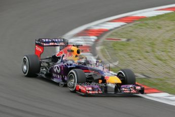 World © Octane Photographic Ltd. F1 German GP - Nurburgring. Friday 5th July 2013 - Practice One. Infiniti Red Bull Racing RB9 - Sebastian Vettel. Digital Ref : 0739lw1d3749