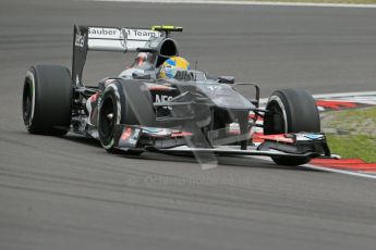 World © Octane Photographic Ltd. F1 German GP - Nurburgring. Friday 5th July 2013 - Practice One. Sauber C32 - Esteban Gutierrez. Digital Ref : 0739lw1d3806