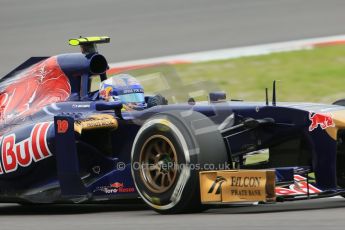 World © Octane Photographic Ltd. F1 German GP - Nurburgring. Friday 5th July 2013 - Practice One. Scuderia Toro Rosso STR 8 - Daniel Ricciardo. Digital Ref : 0739lw1d3869