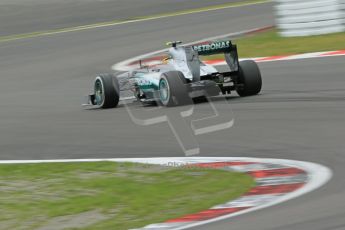 World © Octane Photographic Ltd. F1 German GP - Nurburgring. Friday 5th July 2013 - Practice two. Mercedes AMG Petronas F1 W04 – Lewis Hamilton. Digital Ref : 0741lw1d4390