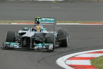 World © Octane Photographic Ltd. F1 German GP - Nurburgring. Friday 5th July 2013 - Practice two. Mercedes AMG Petronas F1 W04 – Lewis Hamilton. Digital Ref : 0741lw1d4543