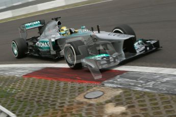 World © Octane Photographic Ltd. F1 German GP - Nurburgring. Friday 5th July 2013 - Practice two. Mercedes AMG Petronas F1 W04 - Nico Rosberg. Digital Ref : 0741lw1d4616