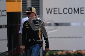 World © Octane Photographic Ltd. F1 German GP - Nurburgring. Friday 5th July 2013 - Practice two. Lotus F1 Team - Kimi Raikkonen. Digital Ref : 0741lw1d5002