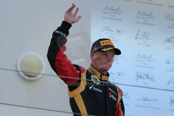 World © Octane Photographic Ltd. F1 German GP - Nurburgring. Sunday 7th July 2013 - Podium. Lotus F1 Team - Kimi Raikkonen. Digital Ref : 0750au8i0287