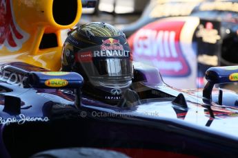 World © Octane Photographic Ltd. F1 German GP - Nurburgring. Sunday 7th July 2013 - Parc Ferme. Infiniti Red Bull Racing RB9 - Sebastian Vettel. Digital Ref : 0750lw1d5325