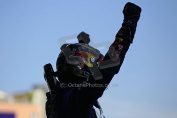 World © Octane Photographic Ltd. F1 German GP - Nurburgring. Sunday 7th July 2013 - Parc Ferme. Infiniti Red Bull Racing - Race Winner Sebastian Vettel. Digital Ref : 0750lw1d5347