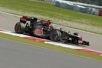 World © Octane Photographic Ltd. F1 German GP - Nurburgring. Sunday 7th July 2013 - Race. Lotus F1 Team E21 - Romain Grosjean. Digital Ref : 0749lw1d9914