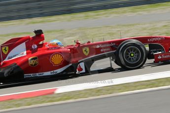 World © Octane Photographic Ltd. F1 German GP - Nurburgring. Sunday 7th July 2013 - Race. Scuderia Ferrari F138 - Fernando Alonso. Digital Ref : 0749lw1d9929