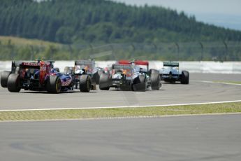 World © Octane Photographic Ltd. F1 German GP - Nurburgring. Sunday 7th July 2013 - Race. The midfield pack. Digital Ref : 0749lw1dx9361